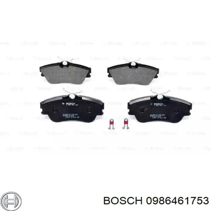 0986461753 Bosch передние тормозные колодки