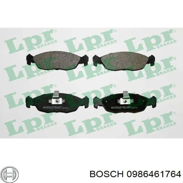 Передние тормозные колодки 0986461764 Bosch