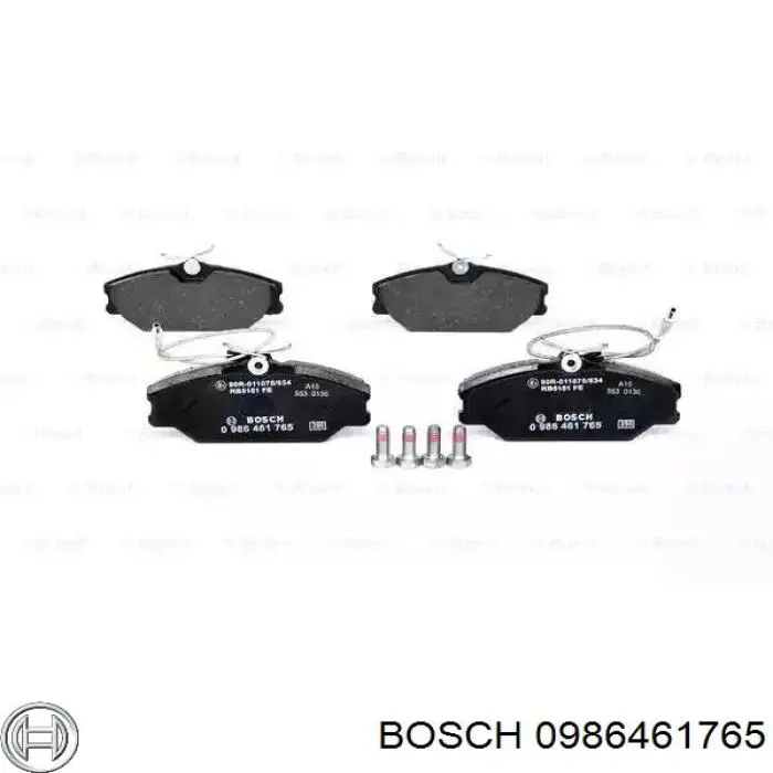 0986461765 Bosch колодки тормозные передние дисковые