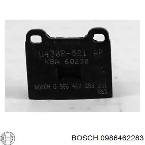 Передние тормозные колодки 0986462283 Bosch