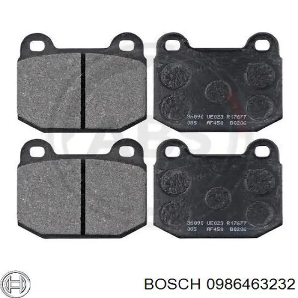 Передние тормозные колодки 0986463232 Bosch