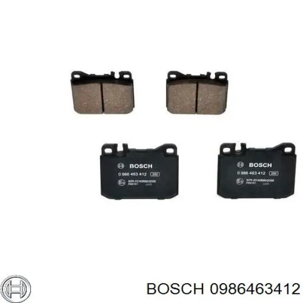 0 986 463 412 Bosch колодки тормозные передние дисковые