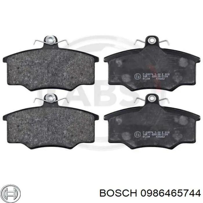 Передние тормозные колодки 0986465744 Bosch