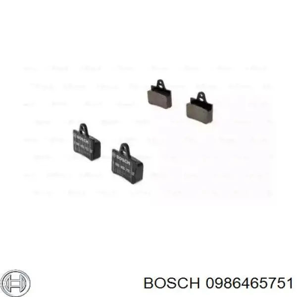 Задние тормозные колодки 0986465751 Bosch