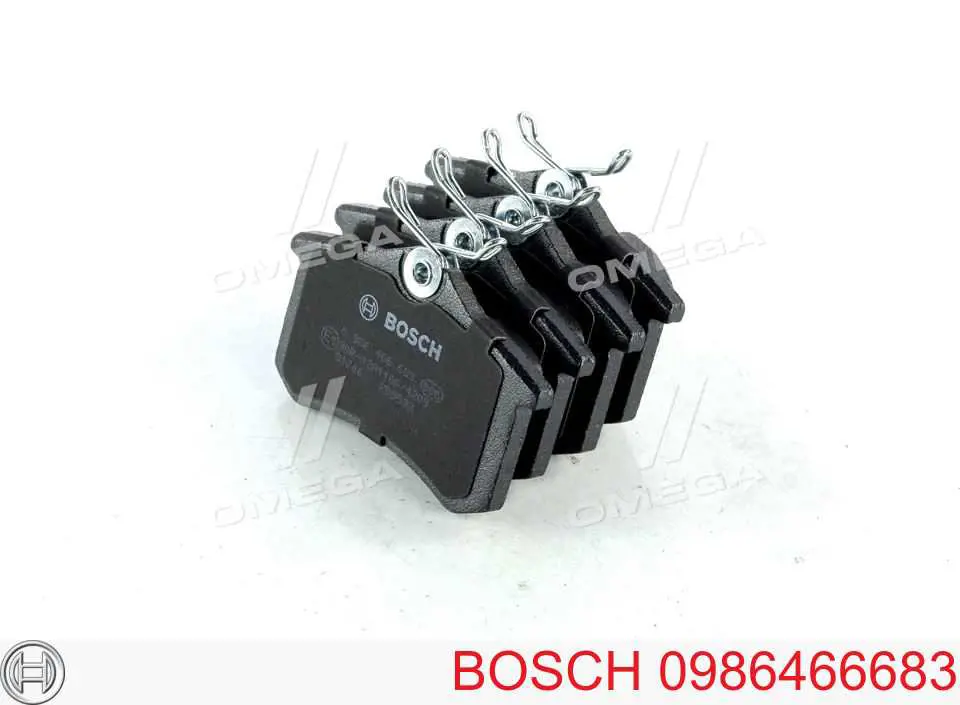 Задние тормозные колодки 0986466683 Bosch