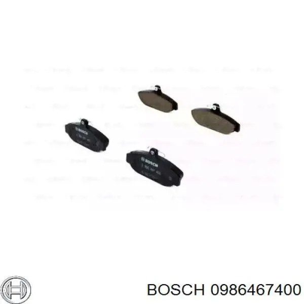 0986467400 Bosch колодки тормозные передние дисковые