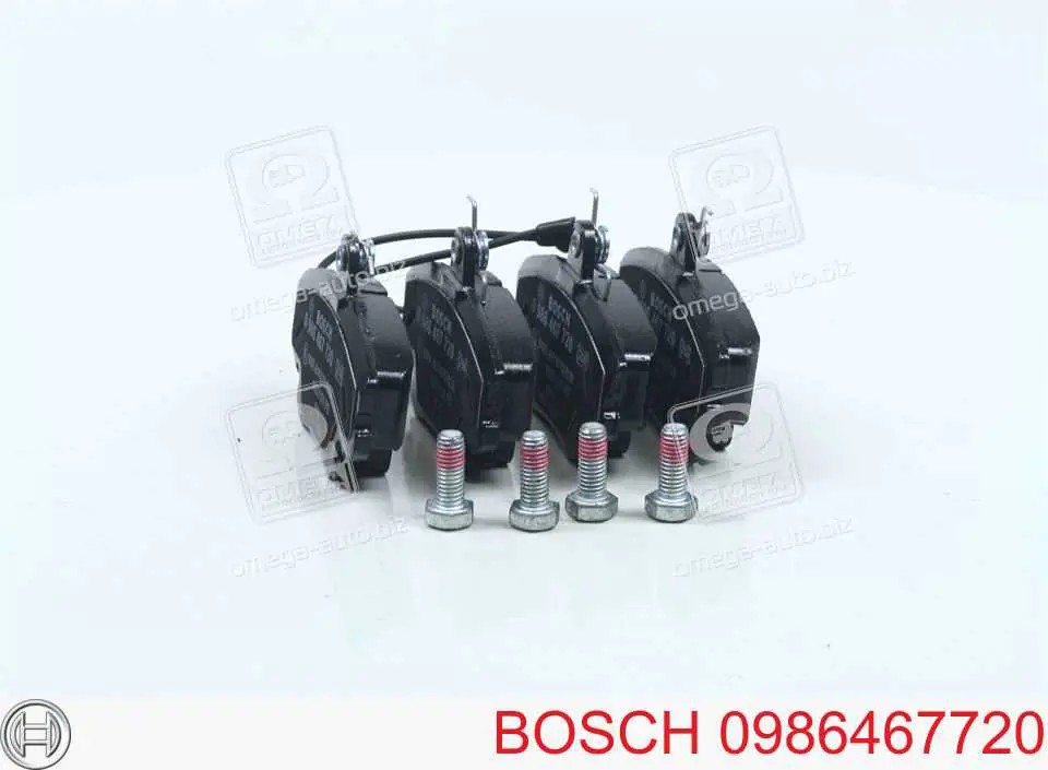 0986467720 Bosch колодки тормозные передние дисковые