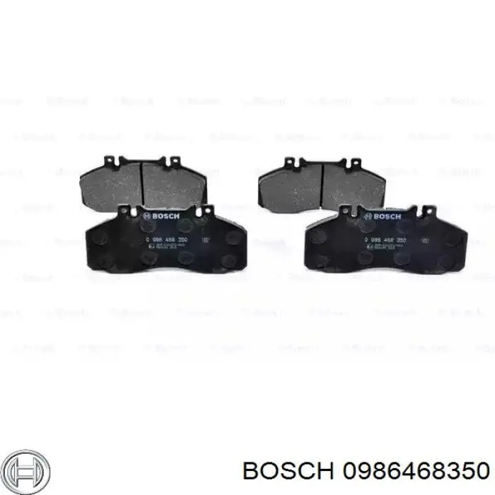 0 986 468 350 Bosch колодки тормозные задние дисковые