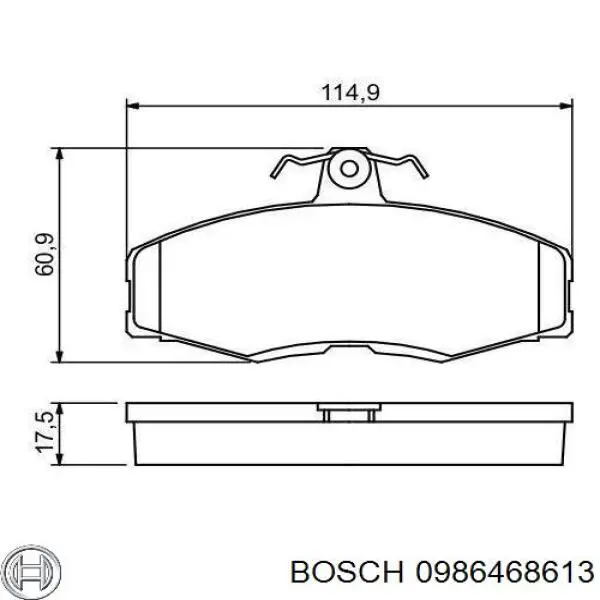 0986468613 Bosch передние тормозные колодки