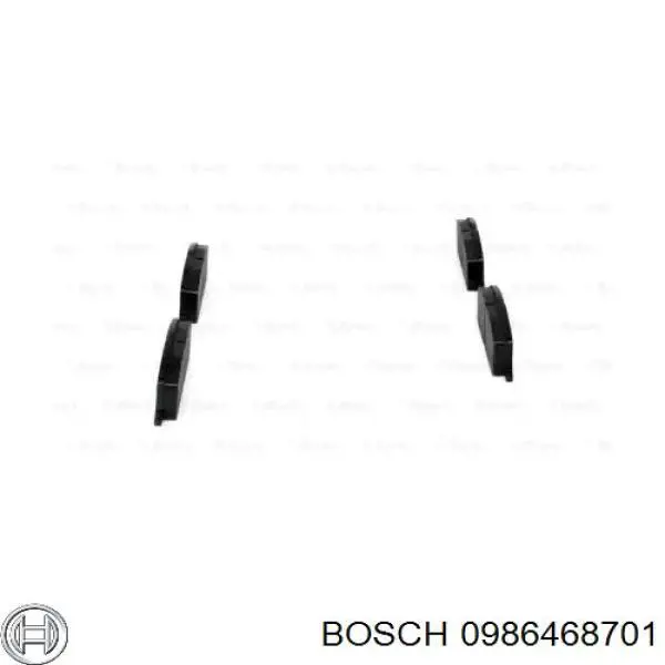 0986468701 Bosch колодки тормозные передние дисковые