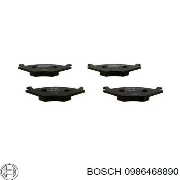 Колодки гальмівні передні, дискові 0986468890 Bosch