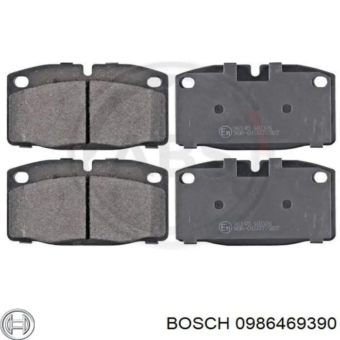Передние тормозные колодки 0986469390 Bosch