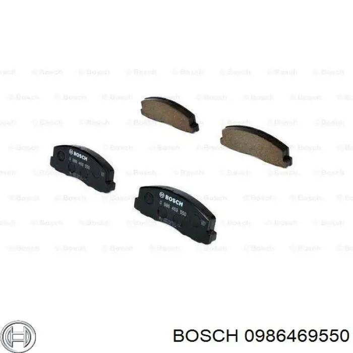 0986469550 Bosch колодки тормозные передние дисковые