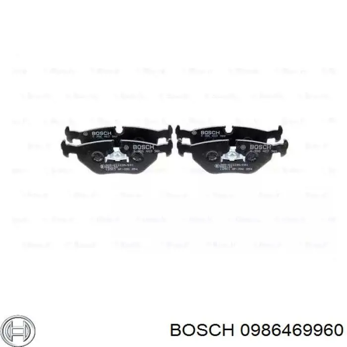 0986469960 Bosch колодки тормозные задние дисковые
