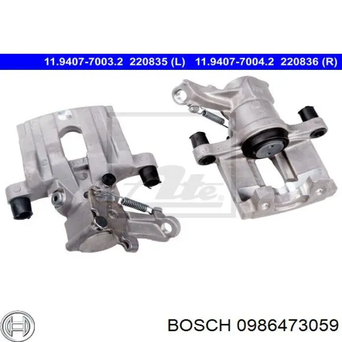 Суппорт задний левый 0986473059 Bosch