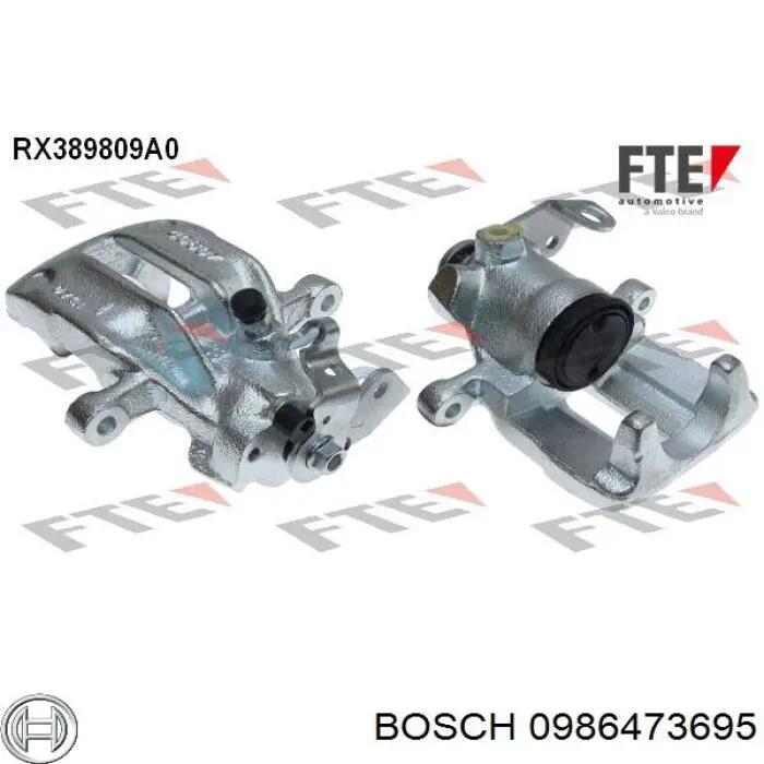 Купить 0986473695 Bosch Суппорт задний левый