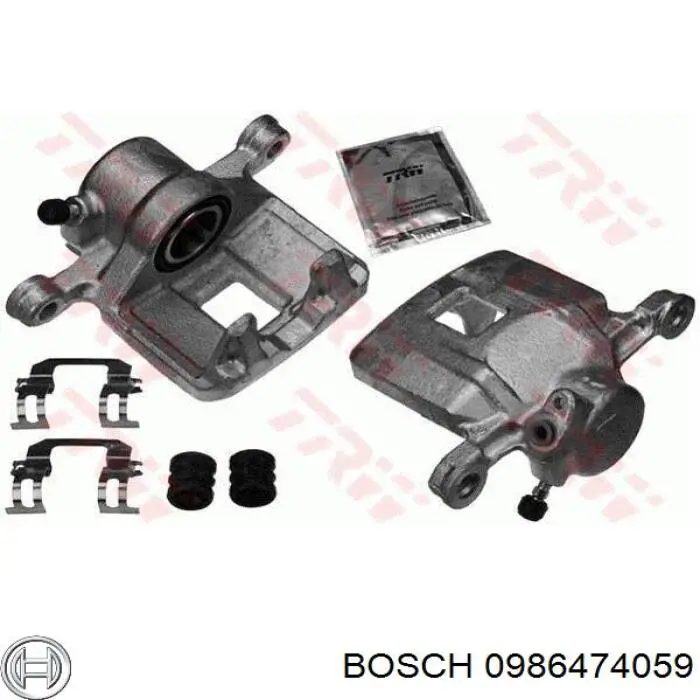Купить 0986474059 Bosch Суппорт задний правый