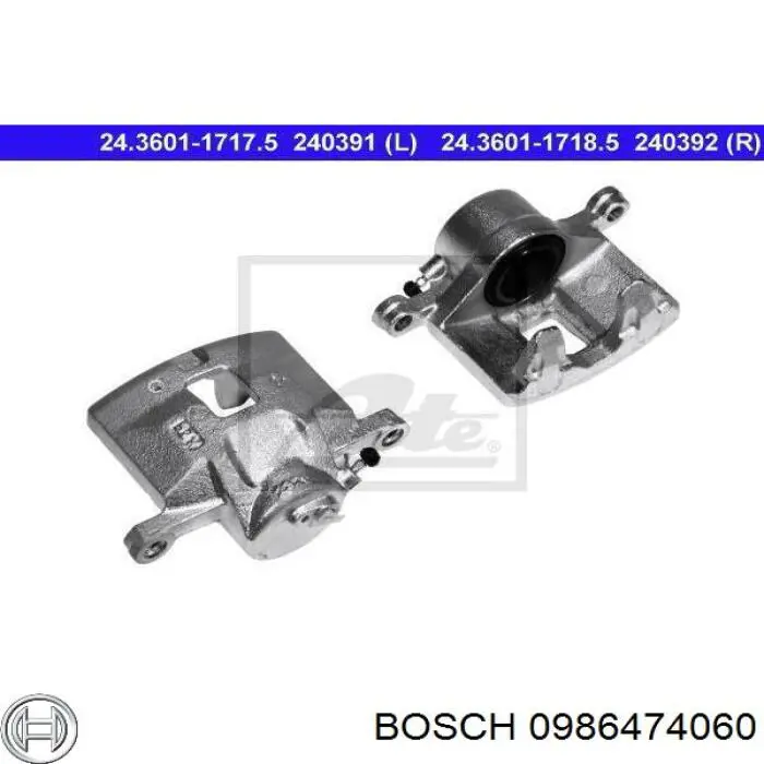 Купить 0986474060 Bosch Суппорт тормозной передний правый