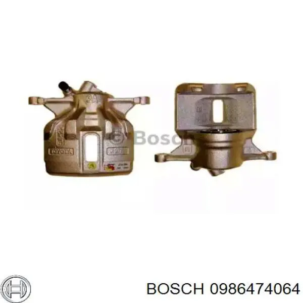 0986474064 Bosch суппорт тормозной передний правый