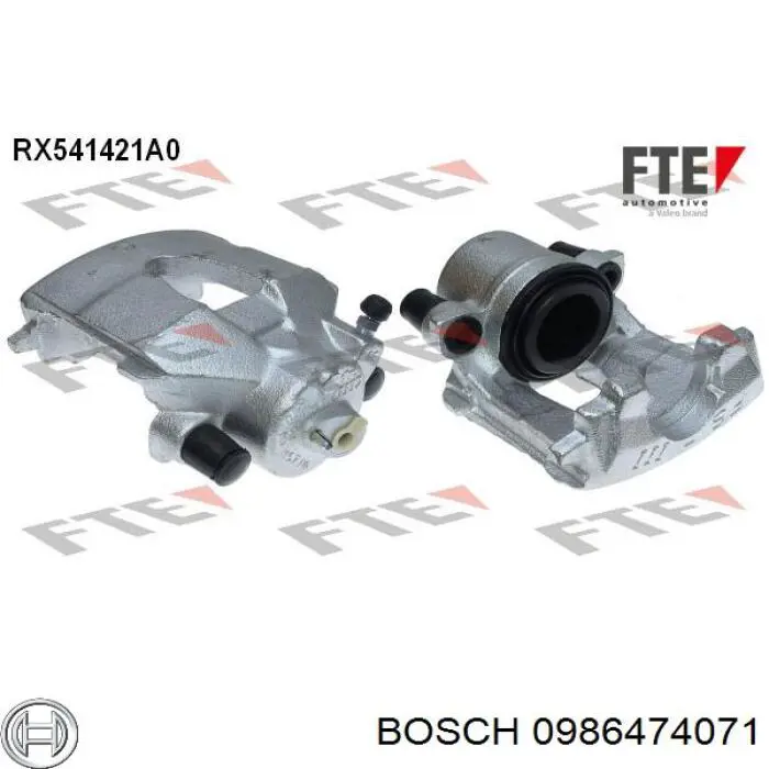0986474071 Bosch Суппорт тормозной, передний, правый