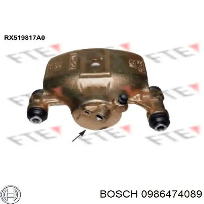 Тормозной суппорт Bosch 0986474089 цена, от 96.56 USD