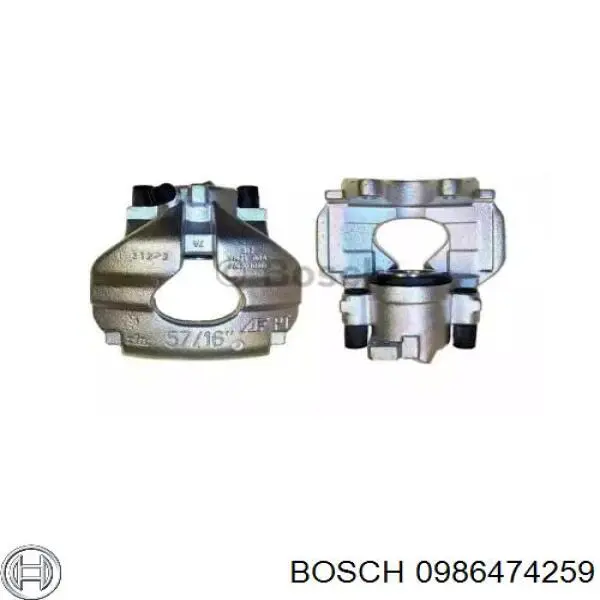 Суппорт тормозной передний правый Bosch 0986474259