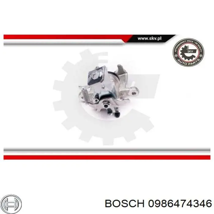 Задний правый суппорт Bosch 0986474346