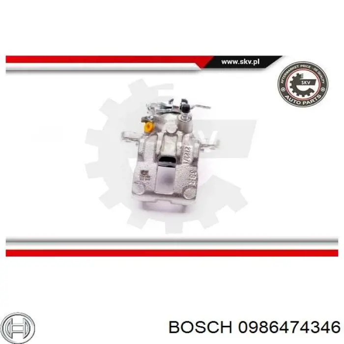 Купить 0986474346 Bosch Суппорт задний правый