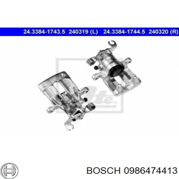 Задний правый суппорт Bosch 0986474413