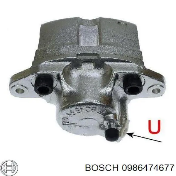 Суппорт тормозной передний правый 0986474677 Bosch