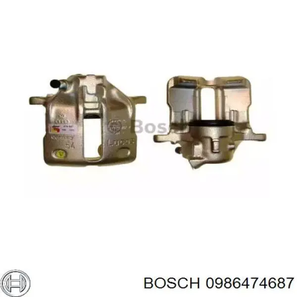 Суппорт тормозной передний правый 0986474687 Bosch