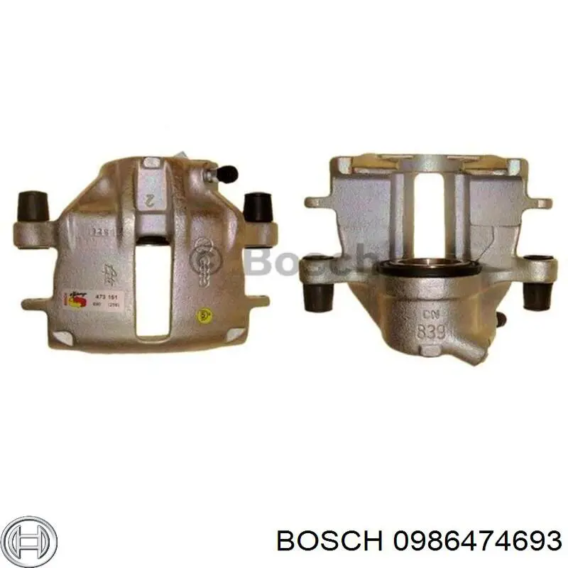 Купить 0986474693 Bosch Суппорт тормозной передний правый