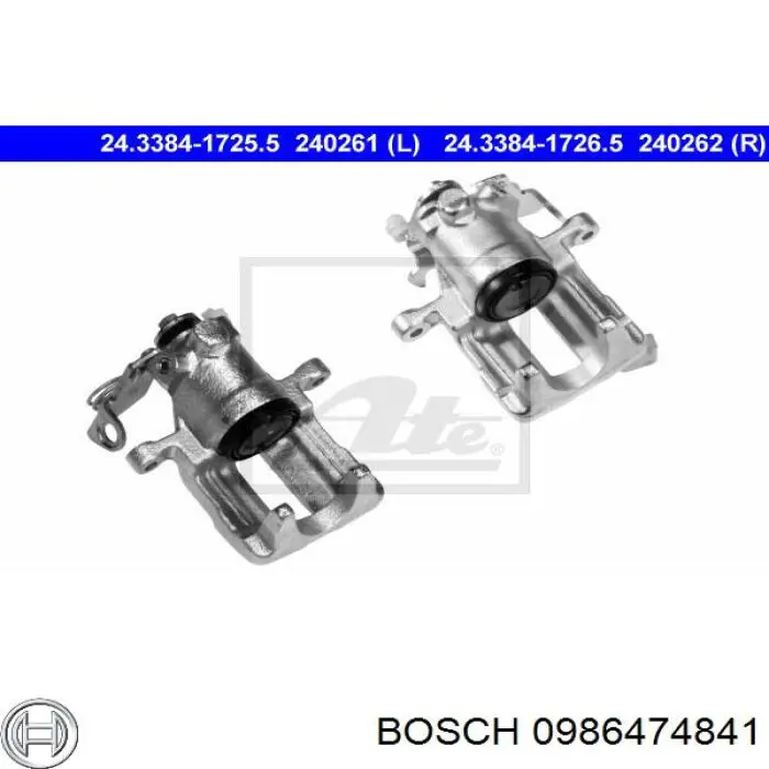 Суппорт тормозной левый задний Bosch 0986474841