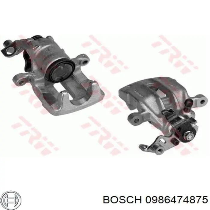 Купить 0986474875 Bosch Суппорт задний левый