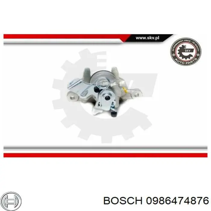 Тормозной суппорт правый задний Bosch 0986474876 цена, от 50.25 USD
