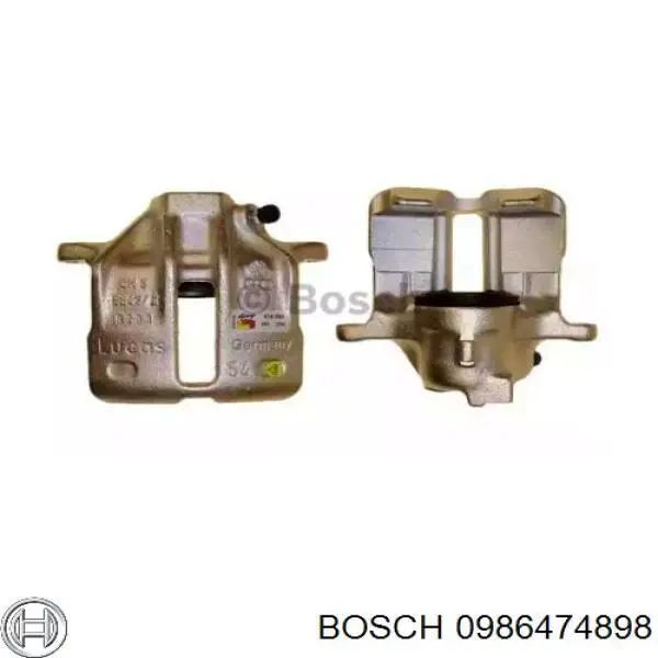 0986474898 Bosch суппорт тормозной передний правый