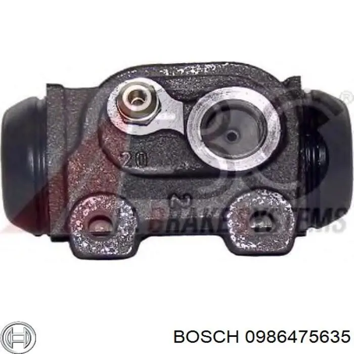 Цилиндр тормозной колесный 0986475635 Bosch