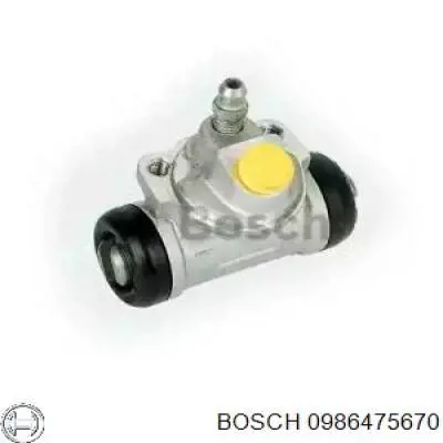 0986475670 Bosch цилиндр тормозной колесный рабочий задний