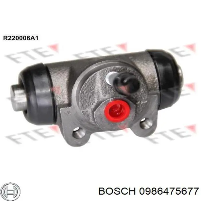 Цилиндр тормозной колесный 0986475677 Bosch