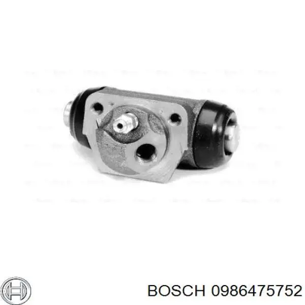 0986475752 Bosch цилиндр тормозной колесный рабочий задний
