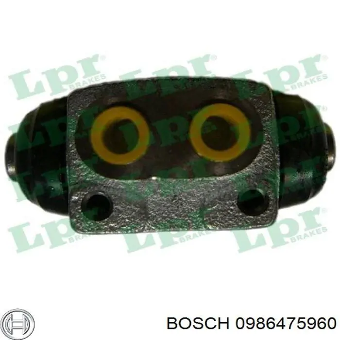 0986475960 Bosch цилиндр тормозной колесный рабочий задний
