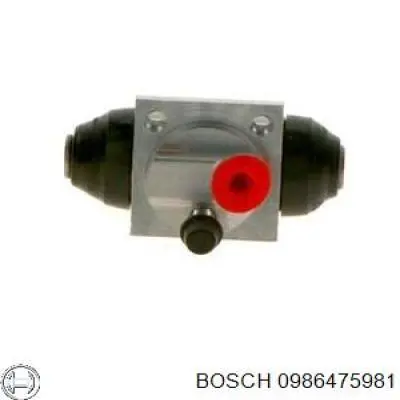0986475981 Bosch цилиндр тормозной колесный рабочий задний