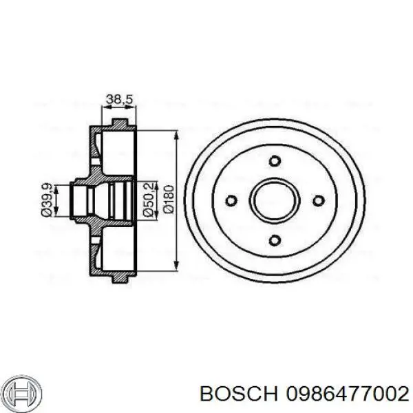 Задний барабан Bosch 0986477002