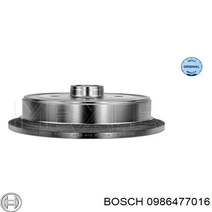 Купить 0986477016 Bosch Тормозной барабан