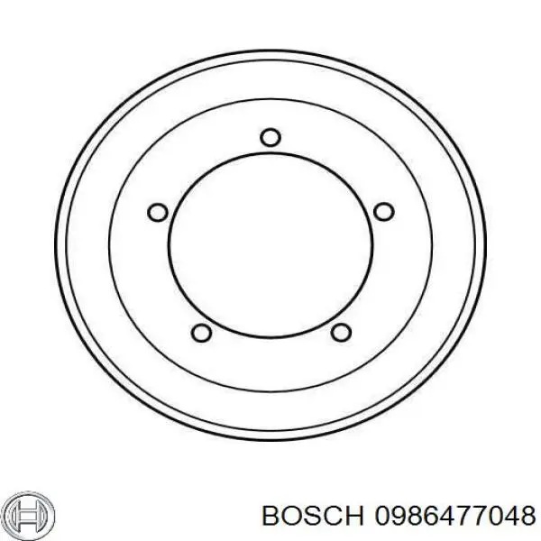 Барабан тормозной задний Bosch 0986477048 цена, от 60.46 USD