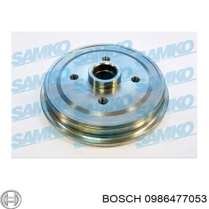 Тормозной барабан 0986477053 Bosch