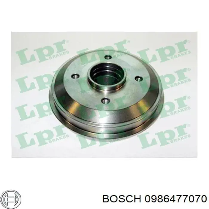 Барабан тормозной задний Bosch 0986477070 цена, от 27.81 USD