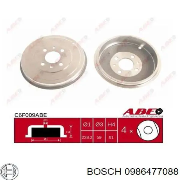 Задний барабан Bosch 0986477088