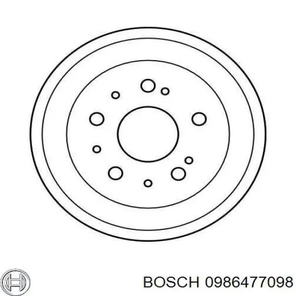Барабан тормозной задний Bosch 0986477098 цена, от 58.39 USD