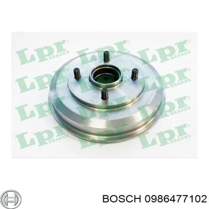 Тормозной барабан 0986477102 Bosch